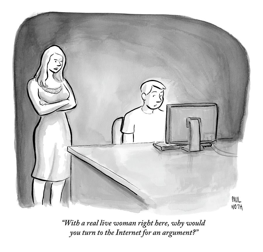 With a real live woman…