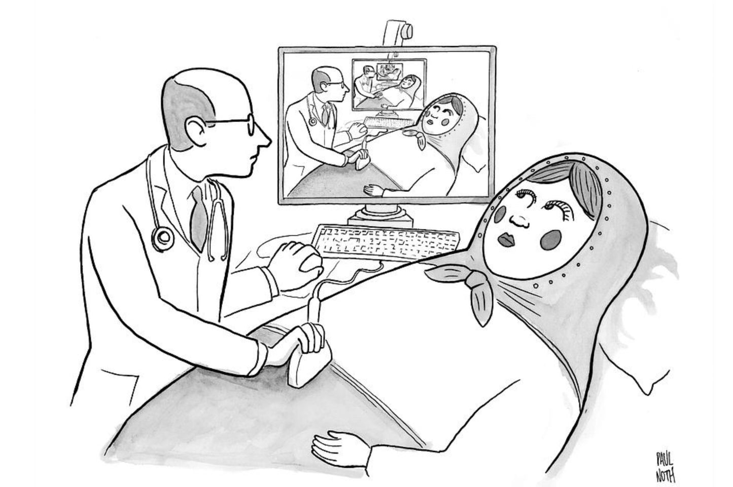 Matryoshka Sonogram Ceramic Mug - 11oz & 15oz